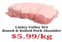 Farmer Jack's Linley Valley WA Boned & Rolled Pork Shoulder offer