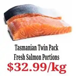 Farmer Jack's Tasmanian Twin Pack Fresh Salmon Portions offer
