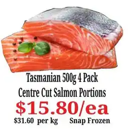 Farmer Jack's Tasmanian Centre Cut Salmon Portions offer