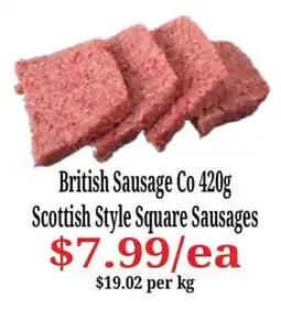 Farmer Jack's British Sausage Co Scottish Style Square Sausages offer