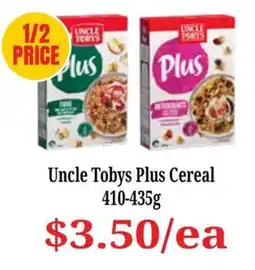 Farmer Jack's Uncle Tobys Plus Cereal offer