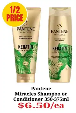 Farmer Jack's Pantene Miracles Shampoo or Conditioner offer