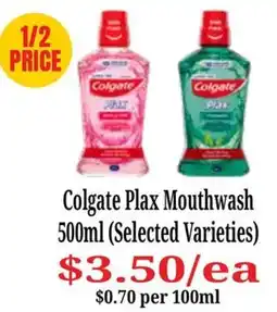 Farmer Jack's Colgate Plax Mouthwash offer