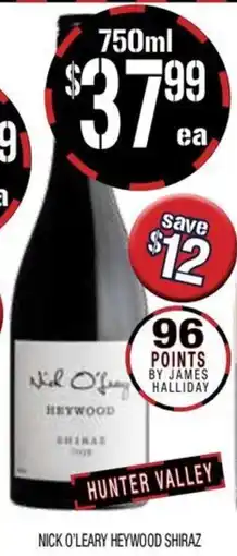 Farmer Jack's Nick O'Leary Heywood Shiraz offer