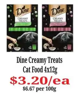 Farmer Jack's Dine Creamy Treats Cat Food offer