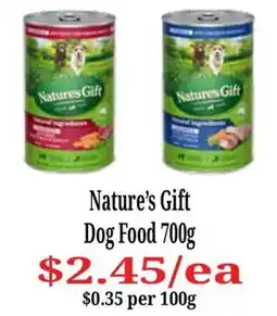 Farmer Jack's Nature's Gift Dog Food offer