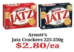 Farmer Jack's Arnott's Jatz Crackers offer