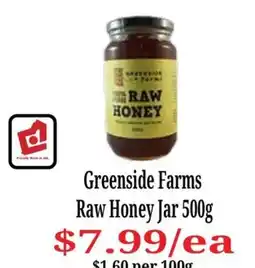 Farmer Jack's Greenside Farms Raw Honey Jar offer