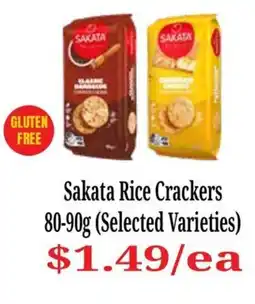 Farmer Jack's Sakata Rice Crackers offer