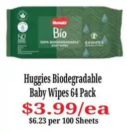 Farmer Jack's Huggies Biodegradable Baby Wipes offer