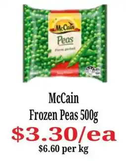 Farmer Jack's McCain Frozen Peas offer