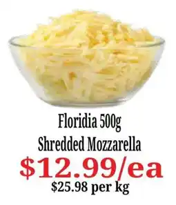 Farmer Jack's Floridia Shredded Mozzarella offer