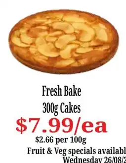 Farmer Jack's Fresh Bake 300g Cakes offer