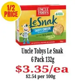 Farmer Jack's Uncle Tobys Le Snak offer
