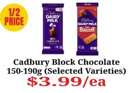 Farmer Jack's Cadbury Block Chocolate offer