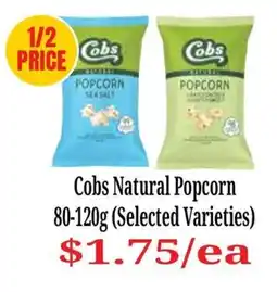 Farmer Jack's Cobs Natural Popcorn offer