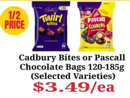 Farmer Jack's Cadbury Bites or Pascall Chocolate Bags offer