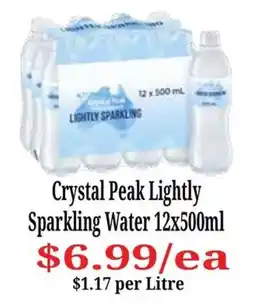 Farmer Jack's Crystal Peak Lightly Sparkling Water offer