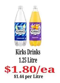 Farmer Jack's Kirks Drinks offer