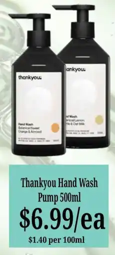 Farmer Jack's Thankyou Hand Wash Pump offer