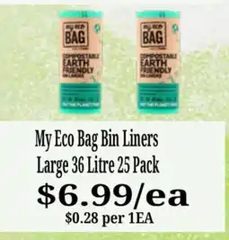 Farmer Jack's My Eco Bag Bin Liners offer