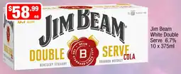 Liquor Stax Jim Beam White Double Serve offer