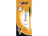 Officeworks BIC Cristal Fine Point Ballpoint Pens Black 12 Pack offer
