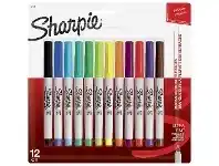 Officeworks Sharpie Ultra Fine Permanent Markers Assorted 12 Pack offer