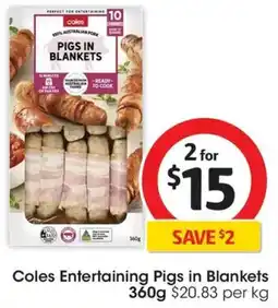 Coles Coles Entertaining Pigs in Blankets offer