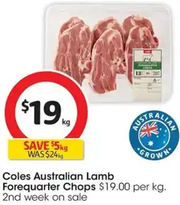 Coles Coles Australian Lamb Forequarter Chops offer