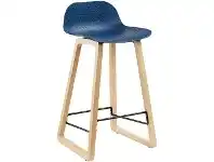 Officeworks Pago Polo Heavy Duty Stool with Timber Base and Navy Seat offer