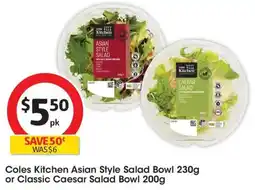 Coles Coles Kitchen Asian Style Salad Bowl or Classic Caesar Salad Bowl offer