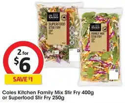 Coles Coles Kitchen Family Mix Stir Fry or Superfood Stir Fry offer