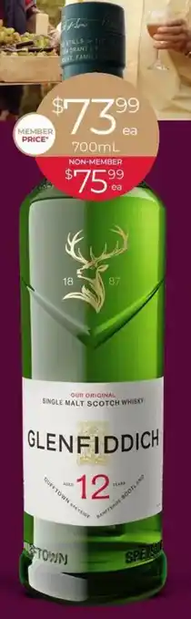 Glenfiddich 12 Year Old Single Malt Scotch Whisky