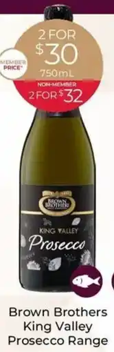Porters Brown Brothers King Valley Prosecco Range offer