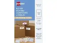Officeworks Avery Moving Contents Labels 100 x 25mm 20 Sheets offer