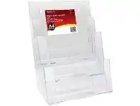 Officeworks Deflect-O deflecto 3 Tier Brochure Holder Portrait offer