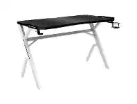 Officeworks J.Burrows Typhoon Pro 1200mm LED Gaming Desk Black and White offer