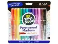 Officeworks Crayola Take Note Permanent Markers 12 Pack offer