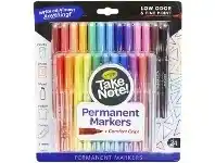 Officeworks Crayola Take Note Permanent Markers 24 Pack offer