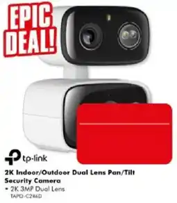 The Good Guys tp-link 2K Indoor/Outdoor Dual Lens Pan/Tilt Security Camera offer