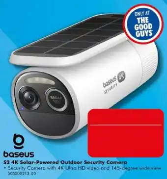 Baseus S2 4K Solar-Powered Outdoor Security Camera