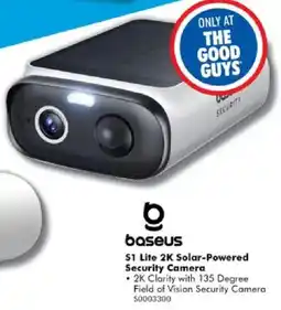 The Good Guys baseus S1 Lite 2K Solar-Powered Security Camera offer