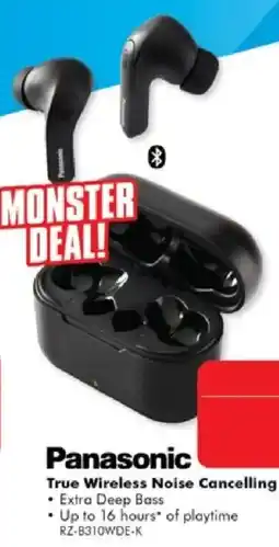The Good Guys Panasonic True Wireless Noise Cancelling Earbuds offer