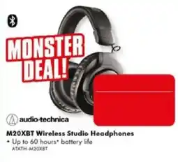 The Good Guys audio-technica M20XBT Wireless Studio Headphones offer