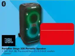 The Good Guys JBL PartyBox Stage 320 Portable Speaker offer