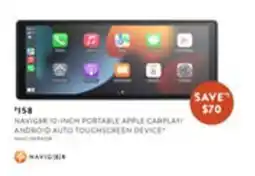 Domayne Naviger 10-inch portable Apple CarPlay Android Auto touchscreen device offer