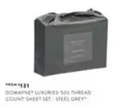 Domayne Domayne Luxuries 500 Thread Count Sheet Set - Steel Grey offer