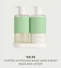 Domayne Hunter Australian Made Hand & Body Wash and Lotion offer