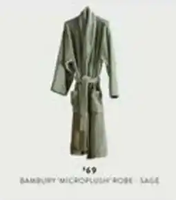 Domayne Bambury 'Microplush' Robe - Sage offer